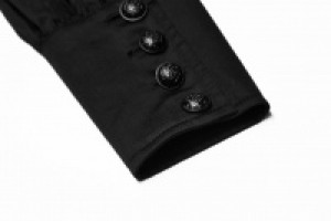  Gothic Long Sleeve Shirt Punk Rave OY-868CCM/BK -  