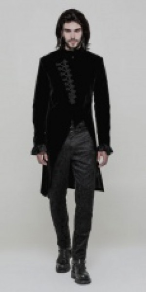  Gothic Simple Three-quarter coat Punk Rave OY-867XCM/BK -  