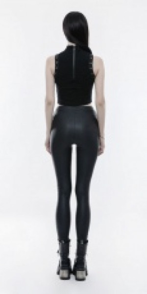  Gothic Skull Embroidered Leggings Punk Rave WK-293DDF/BK -  
