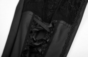  Gothic Skull Embroidered Leggings Punk Rave WK-293DDF/BK -  