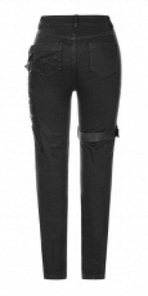  Punk Personality Dilapidated Trousers Punk Rave WK-319NCF/BK -  