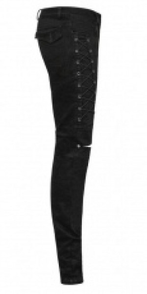  Punk Cowboy Trousers with Hold on Knee -  2