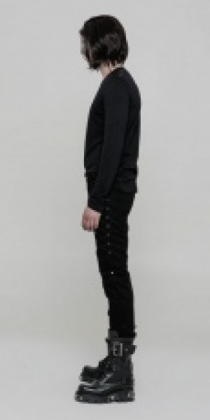  Punk Cowboy Trousers with Hold on Knee -  3