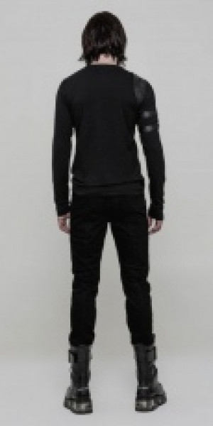  Punk Cowboy Trousers with Hold on Knee -  4