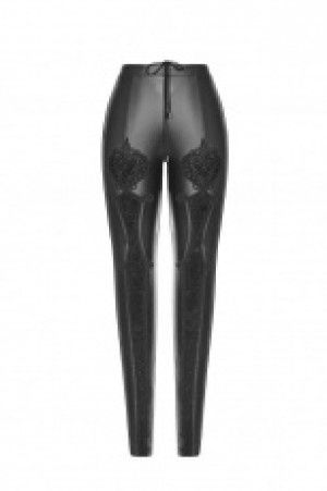  Gothic LOVE Leggings Punk Rave WK-328DDF/BK -  