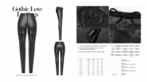  Gothic LOVE Leggings Punk Rave WK-328DDF/BK -  