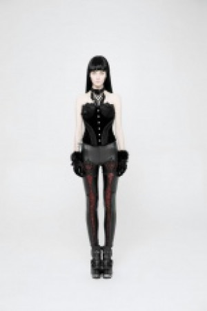  Gothic LOVE Leggings Punk Rave WK-328DDF/BK-RD -  