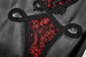  Gothic LOVE Leggings Punk Rave WK-328DDF/BK-RD -  