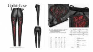  Gothic LOVE Leggings Punk Rave WK-328DDF/BK-RD -  