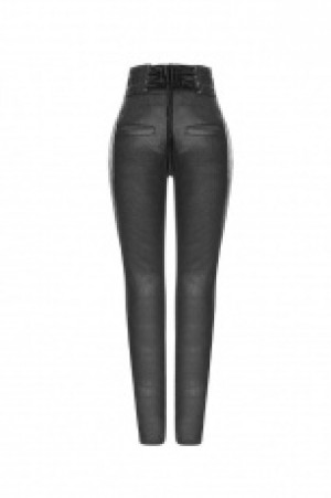     Gothic Jacquard Stretch High Waist Tight Pants -  3