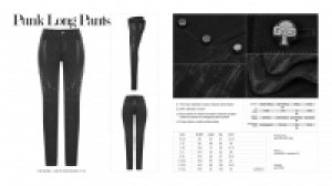  Punk Long Pants Punk Rave WK-331XCF/BK -  