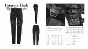 Futuristic Punk Tight Trousers Punk Rave WK-327XCF/BK -  