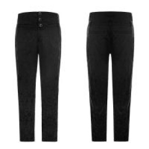  Gothic High Waist Jacquard Trousers Punk Rave WK-313XCM/BK -  
