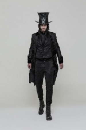  Gothic High Waist Jacquard Trousers Punk Rave WK-313XCM/BK -  