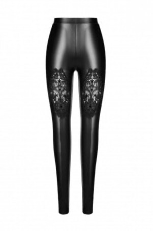  Gothic Positioning Flower Leggins Punk Rave WK-309DDF/BK -  