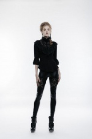 Gothic Positioning Flower Leggins Punk Rave WK-309DDF/BK -  