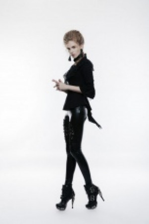  Gothic Positioning Flower Leggins Punk Rave WK-309DDF/BK -  