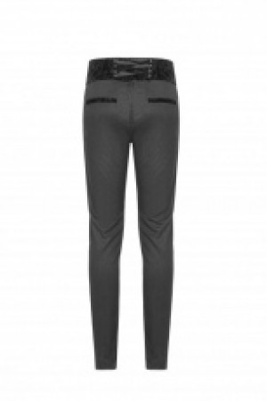  Gothic Dark Stripes Trousers Punk Rave WK-333XCM/BK -  