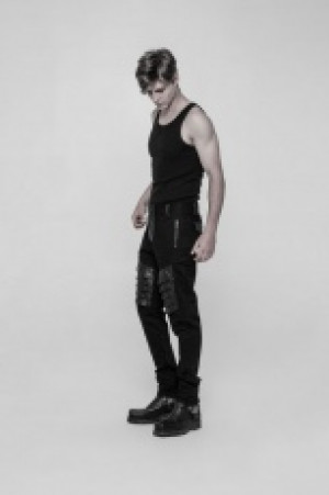  Punk Armor Trousers Punk Rave WK-337XCM/BK -  