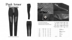  Punk Armor Trousers Punk Rave WK-337XCM/BK -  