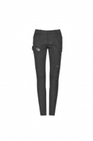  Cyber Skinny Trousers Punk Rave WK-345XCF/BK -  