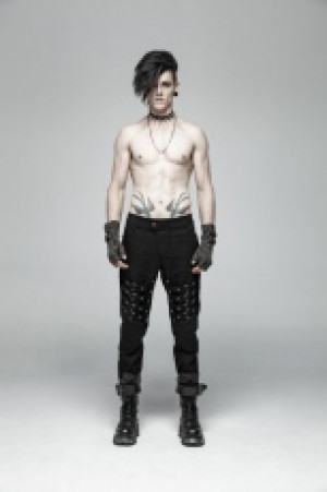  Punk Heavy Metal Trousers Punk Rave WK-357XCM/BK -  