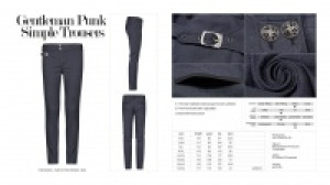  Gentleman Punk Simple Trousers -  8