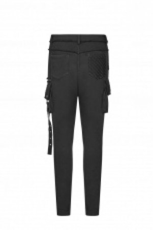  Punk Dark Knit Trousers -  3