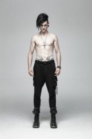  Punk Dark Knit Trousers -  4