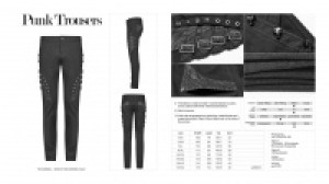  Punk Trousers Punk Rave WK-365XCM/BK -  
