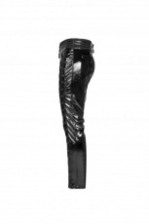  Gothic Glossy Patent-leather Trousers Punk Rave WK-367XCM/BK-BRI -  