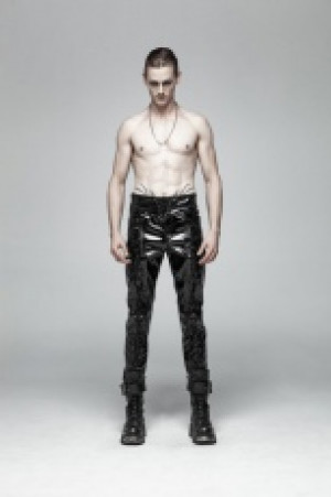  Gothic Glossy Patent-leather Trousers Punk Rave WK-367XCM/BK-BRI -  