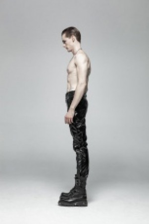  Gothic Glossy Patent-leather Trousers Punk Rave WK-367XCM/BK-BRI -  