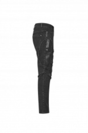  Punk Broken Hole Net Trousers Punk Rave WK-369XCM/BK -  