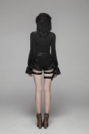  Steampunk Short Punk Rave WK-373XDF/BK -  