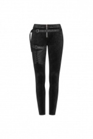  Steam Punk Leggings Punk Rave WK-374DDF/BK -  