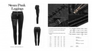  Steam Punk Leggings Punk Rave WK-374DDF/BK -  