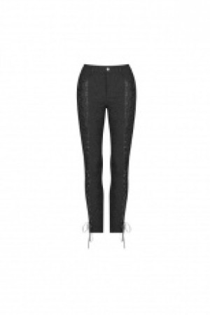  Gothic Jacquard Trousers Punk Rave WK-376XCF/BK -  