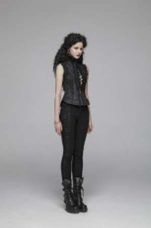  Gothic Jacquard Trousers Punk Rave WK-376XCF/BK -  