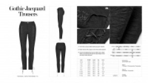  Gothic Jacquard Trousers Punk Rave WK-376XCF/BK -  