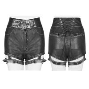    Handsome Punk PU Leather Shorts Punk Rave WK-380XDF/BK -  