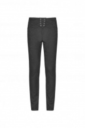  Gothic Floral Metal Swallow Black Suit Trousers Punk Rave WK-385XCM/BK -  