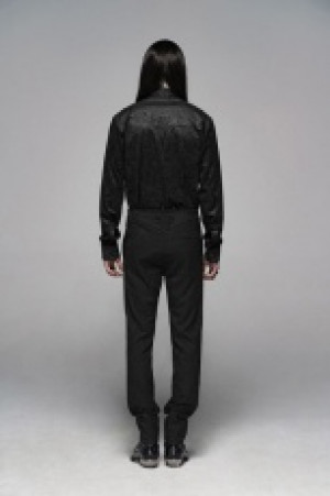  Gothic Floral Metal Swallow Black Suit Trousers Punk Rave WK-385XCM/BK -  