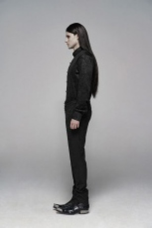  Gothic Floral Metal Swallow Black Suit Trousers Punk Rave WK-385XCM/BK -  