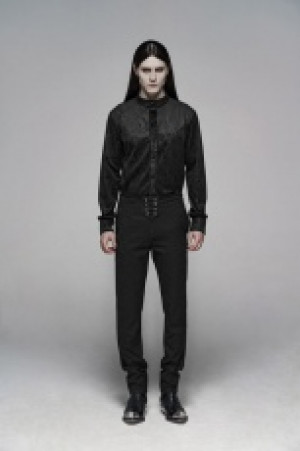  Gothic Floral Metal Swallow Black Suit Trousers Punk Rave WK-385XCM/BK -  