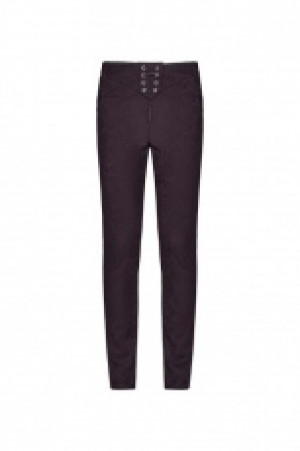 Gothic Floral Metal Swallow Black Suit Trousers -  1