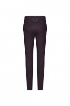  Gothic Floral Metal Swallow Black Suit Trousers -  3