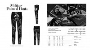  Military Painted Pants Punk Rave WK-386XCM/BK-BRI -  