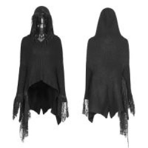  Dark Gothic Women Sweater Punk Rave WM-043TMF/BK -  