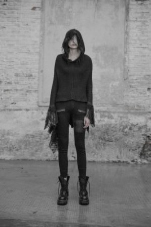  Dark Gothic Women Sweater Punk Rave WM-043TMF/BK -  